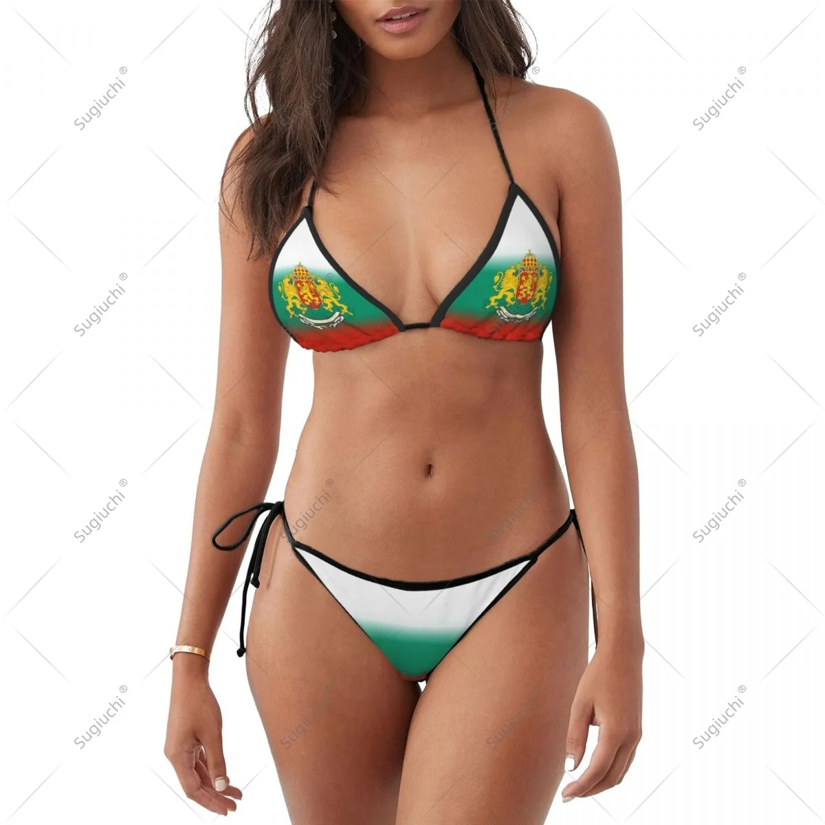 

Women Girls Bikini Bulgaria Flag Swimsuit Sets Three Point Beachwear Swimming Bathing Beach Party Suits Sexy Mujer