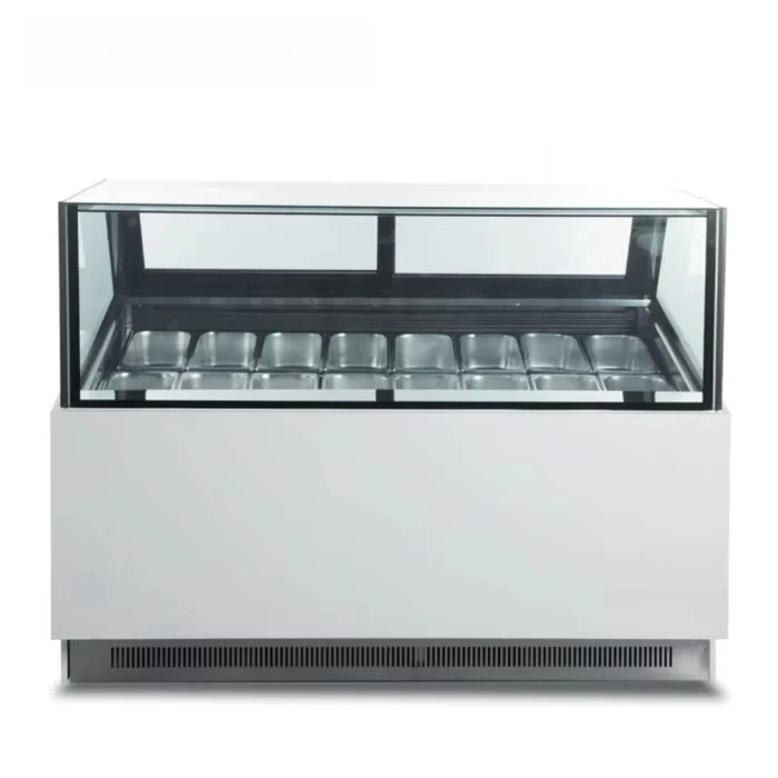 Ice Cream Display Freezer Full Enclosed Compressor, Energy Efficient & Low Noise