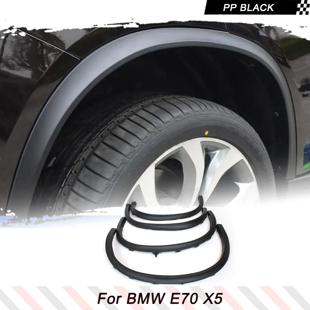 

Car Side PP Wheel Arch Fender Flares For BMW E70 X5 SUV 4 Door 2007 - 2013 Car Side Wheel Arch Fender Flares Mudflap Trims