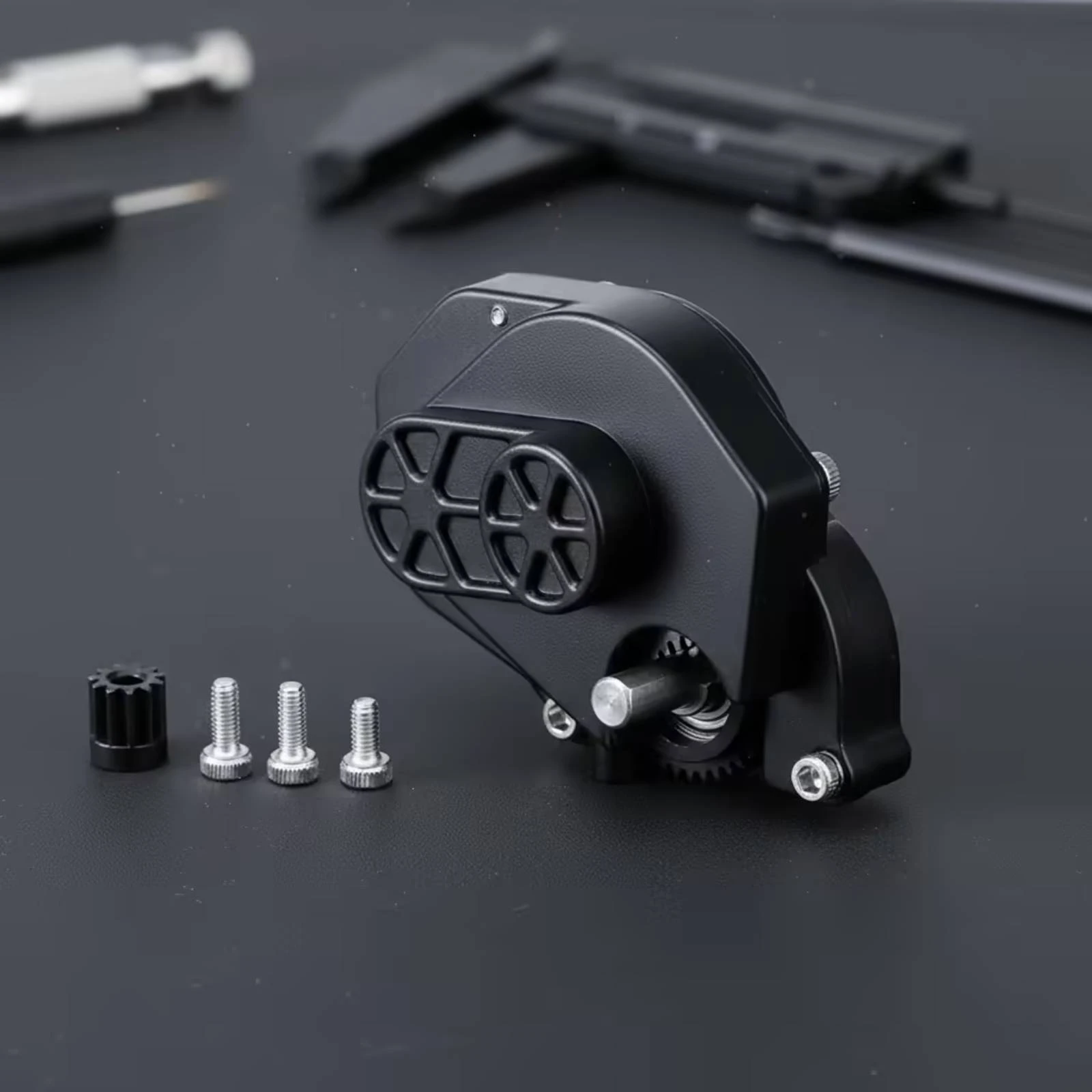 SCX24 Gearbox Assembly Low Center of Weight Distribution Nylon Gearbox with Metal Shaft Complete Gearbox Stable for Builders