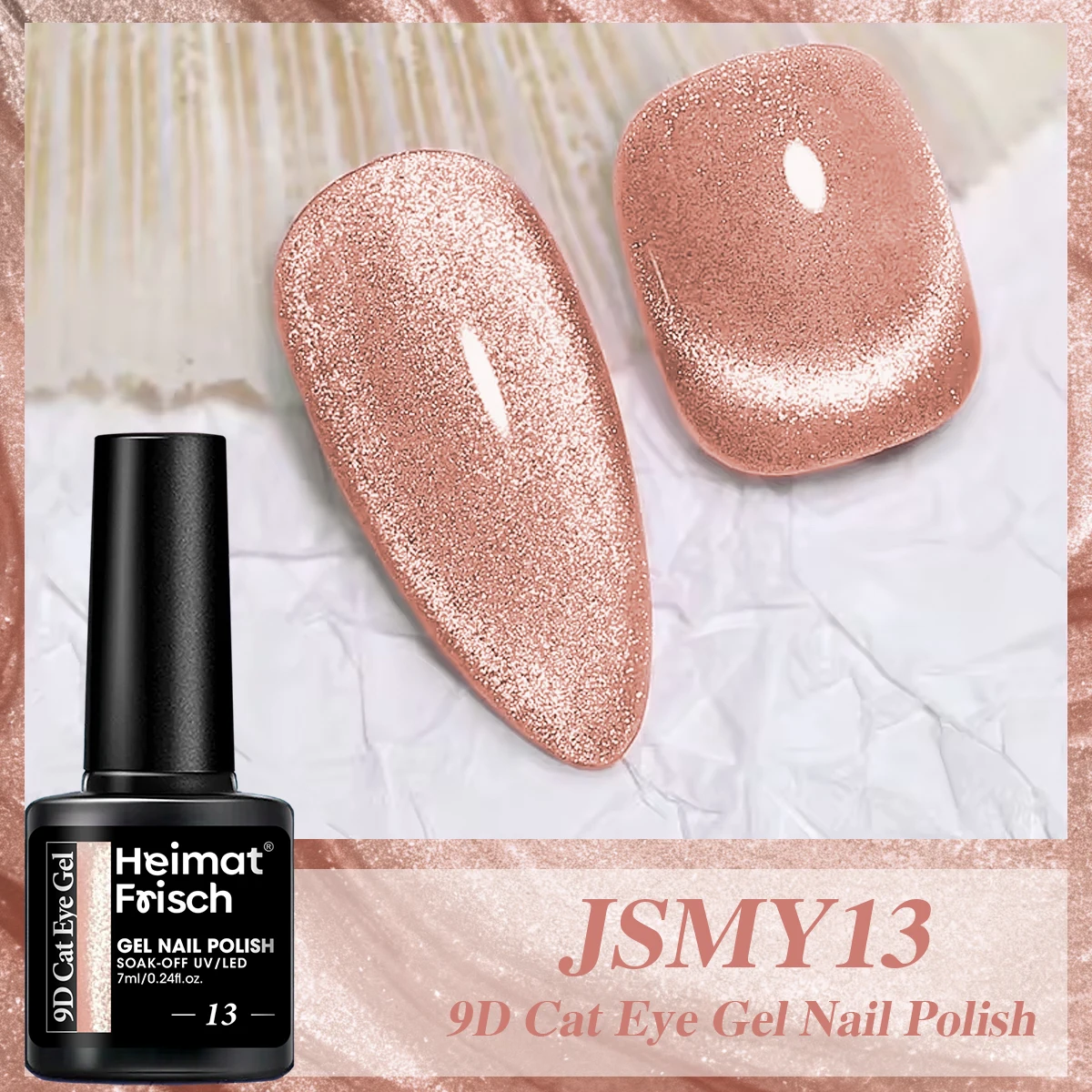 Heimat Frisch Cat Eye Gel-Nagellack, einfarbig – 0,24 oz, hochglänzender, klarer Effekt, bleifreie magnetische Nagelkunst, Chris