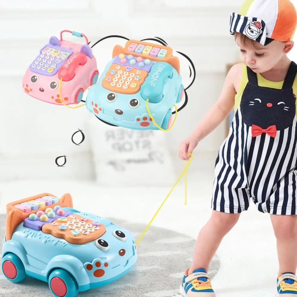 

Children Early Learning Phone Car Toys with Lights Montessori Gift Simulation Landline Toy Multifunctional Cartoon