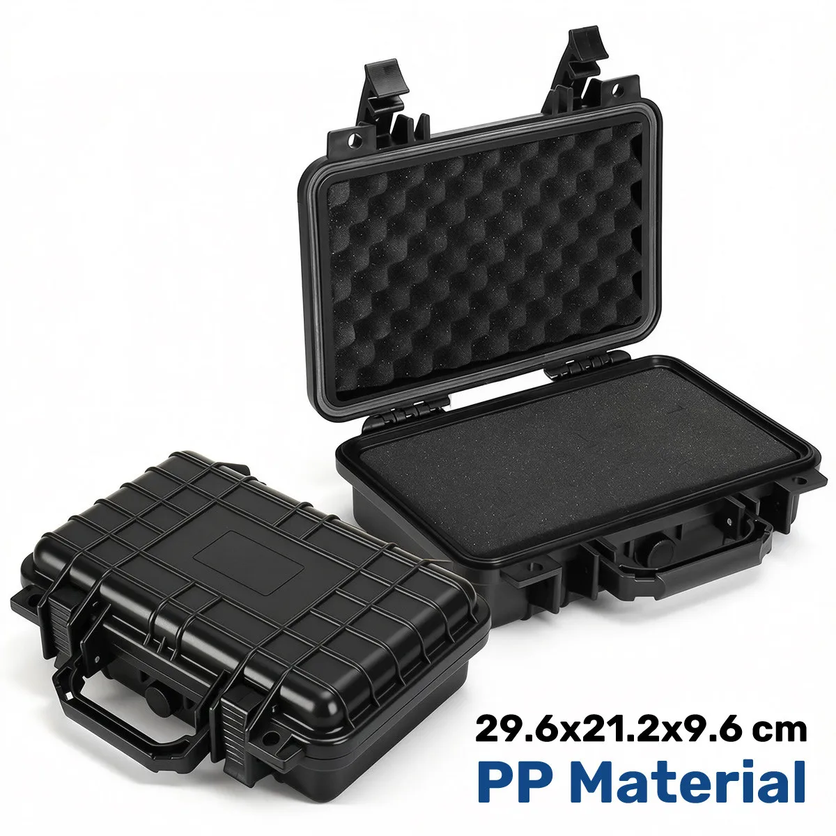 

MJ-6077 Protective Case Waterproof Dustproof UV Resistant PP Material Metal Latches Foam Lining Portable Lightweight
