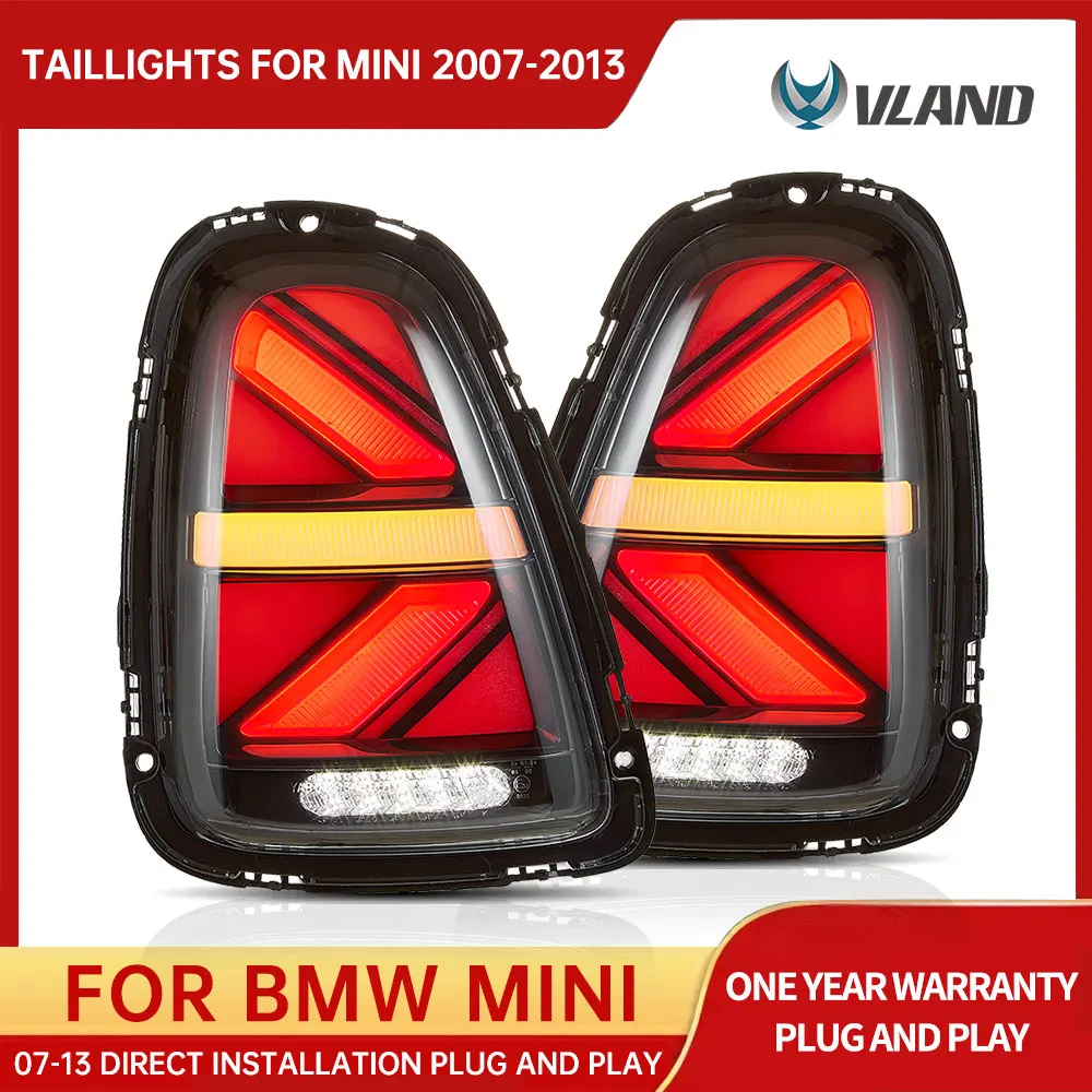 VLAND 2PCS Car LED Tail Light for BMW Mini Cooper R56 R57 R58 R59 LED Taillight 2007-2013 LED Brake Light Reverse Lights