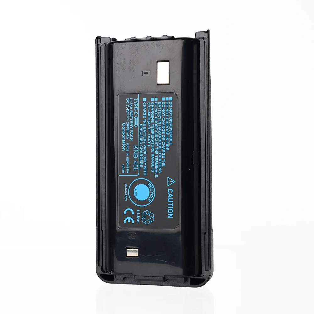 New KNB-45L 2600mAh Li-ion Battery Pack Support Type-C Charging Replacement Battery for KENWOOD Portable Two Way Radios Battery