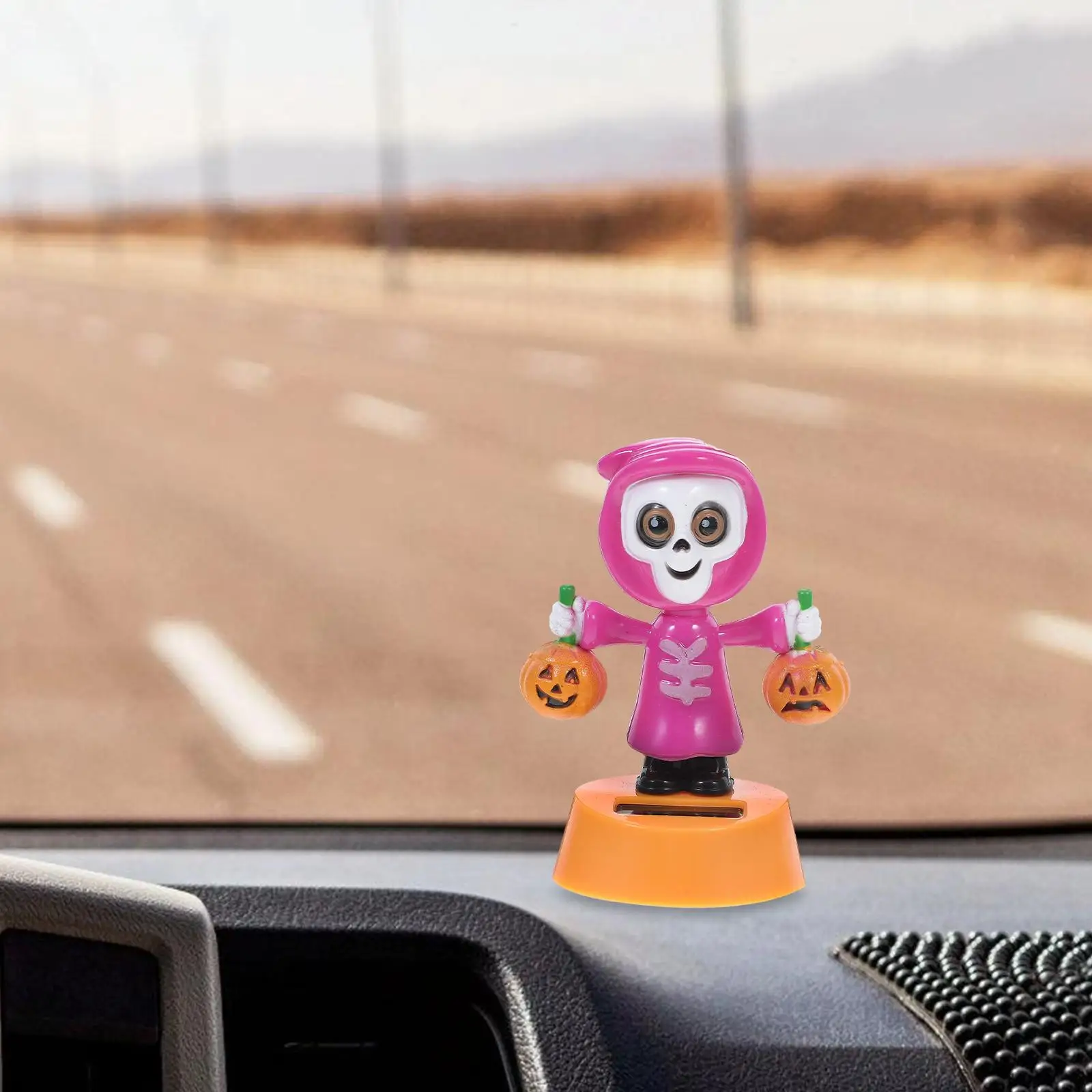 Ornamentos de abóbora estatueta decorações interior carro decorativo fantasma dança solar quarto plástico