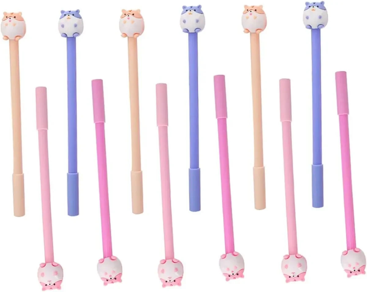 24 Pcs Cute Hamster Animal Gel Pens Set Writing Tools Students School Office Supplies