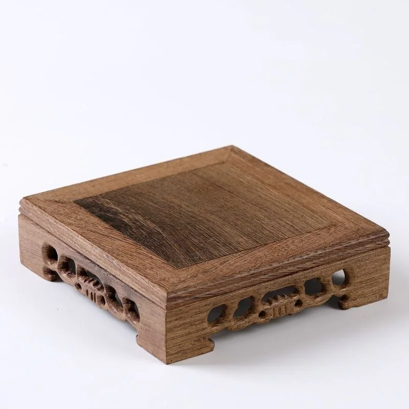 Natural Solid Wood Pedestal Stand - Multi-Purpose Display Base for Flower Pots | Decorative Shelf & Coffee/Tea Table Accent