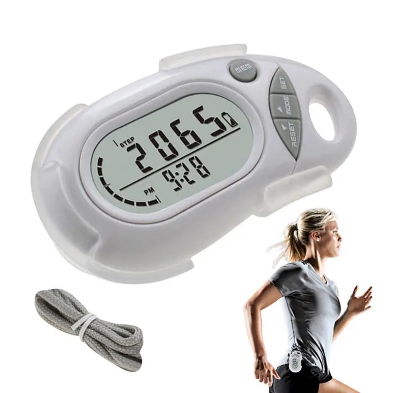 

3D Pedometer For Walking Simple Step Counter With Large Digital Display Removable Clip Step Tracker Accurate Step Counting For