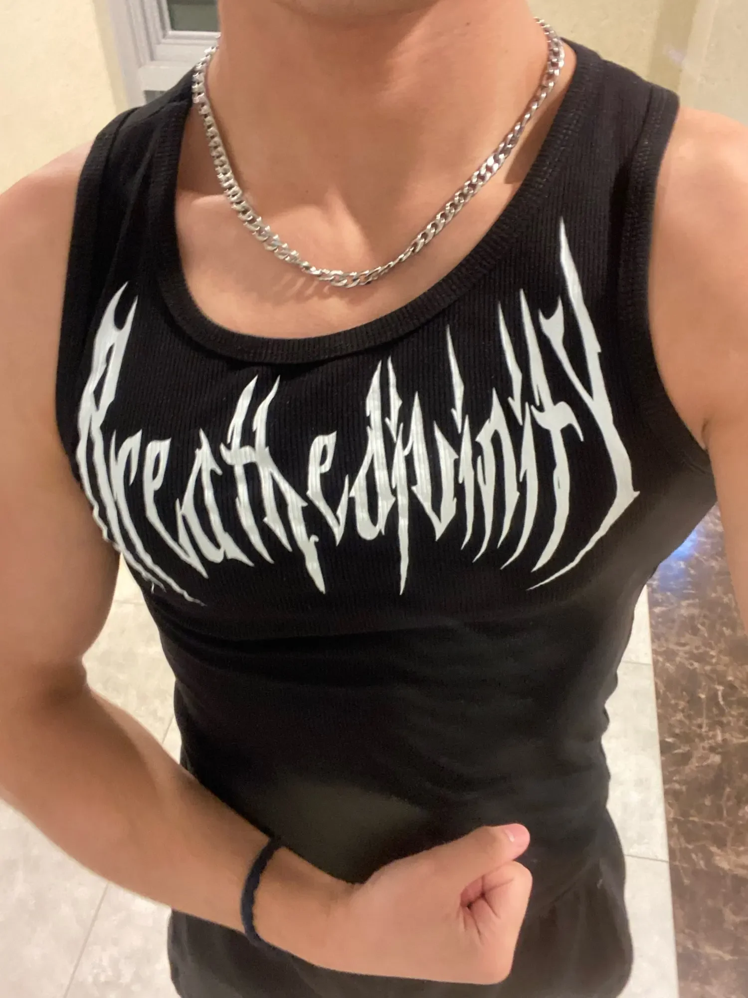 Breathedivinity Tanks Top Soul Maiden Beater Men stretch vest men's combed cotton threaded sleeveless t-shirt