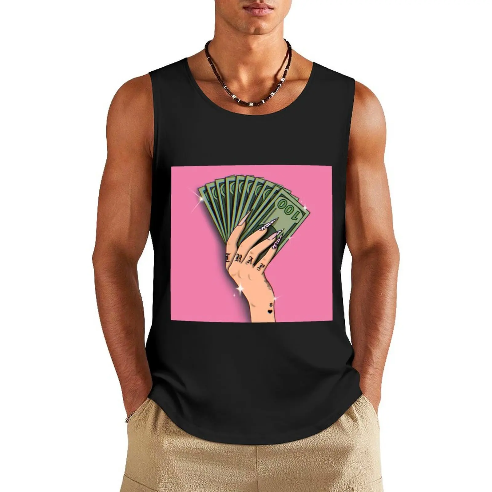 Trap Money Tank Top t shirt gym clothes for men sleeveless vests