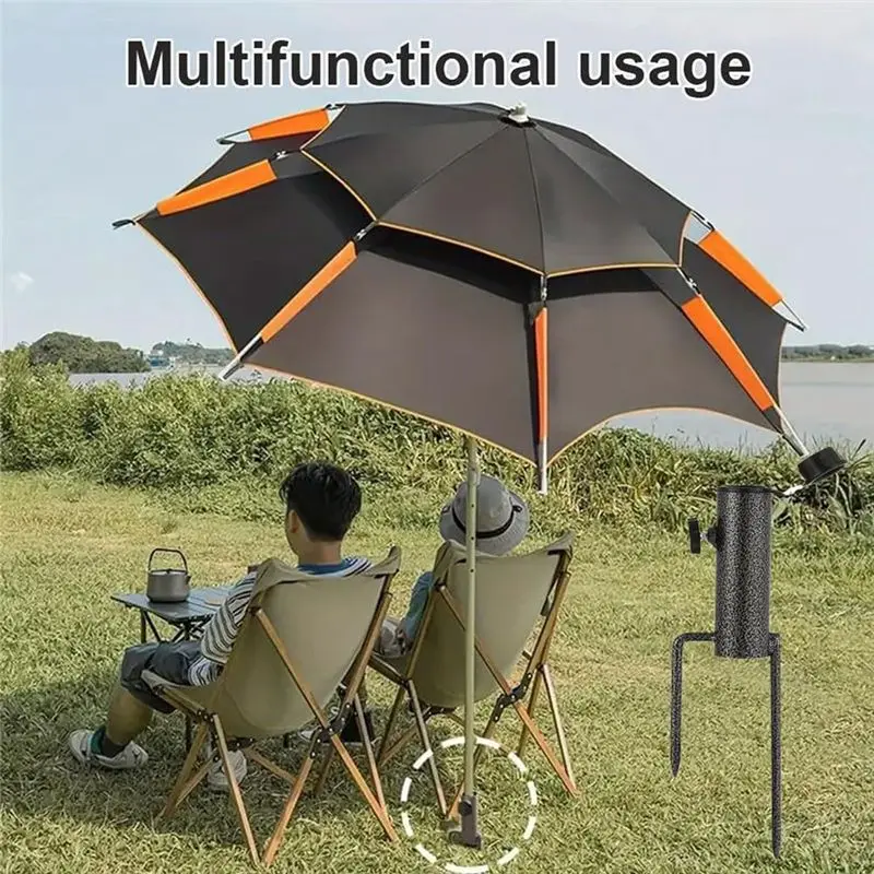 DT15 Heavy Duty Adjustable Spiral Ground Anchor Umbrella Stand Base 3 Pack Patio Umbrella Steel Anchor Holder for Outdoor