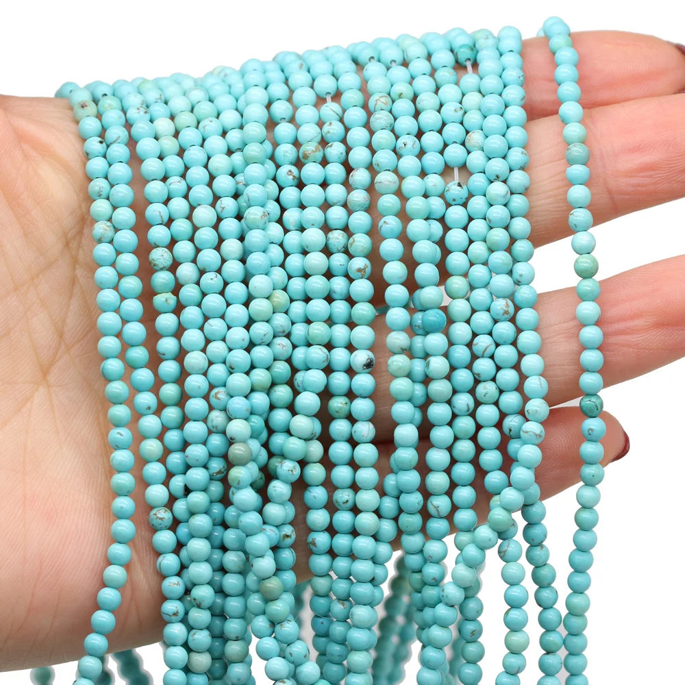 

Natural Stone Beads Turquoises Beads 2mm 3mm 4mm Beads for Jewelry Making Beadwork DIY Necklace Bracelet Accessories Wholesale