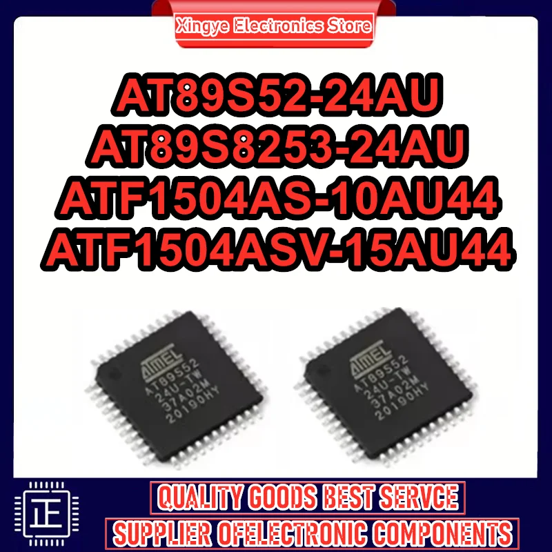 

AT89S52-24AU AT89S8253-24AU44 ATF1504AS-10AU44 ATF1504ASV-15AU44 Микросхема IC MCU TQFP44, 100% новая, оригинальная, в наличии
