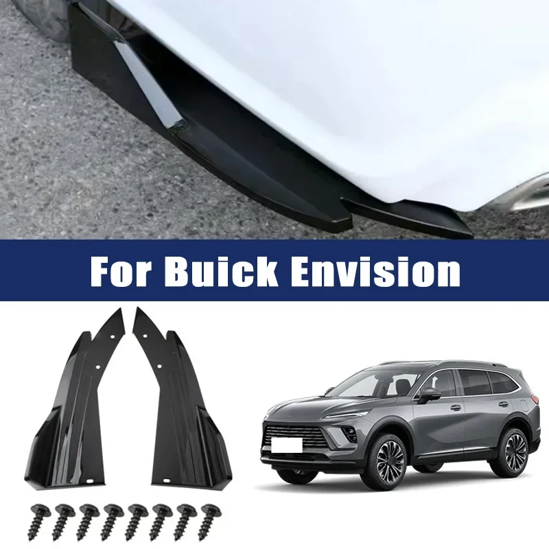 

2pcs Car Rear Bumper Spoiler Lip Carbon Fiber Wing Trim Anti-crash Diffuser Side Skirt Wrap Angle Splitter For Buick Envision