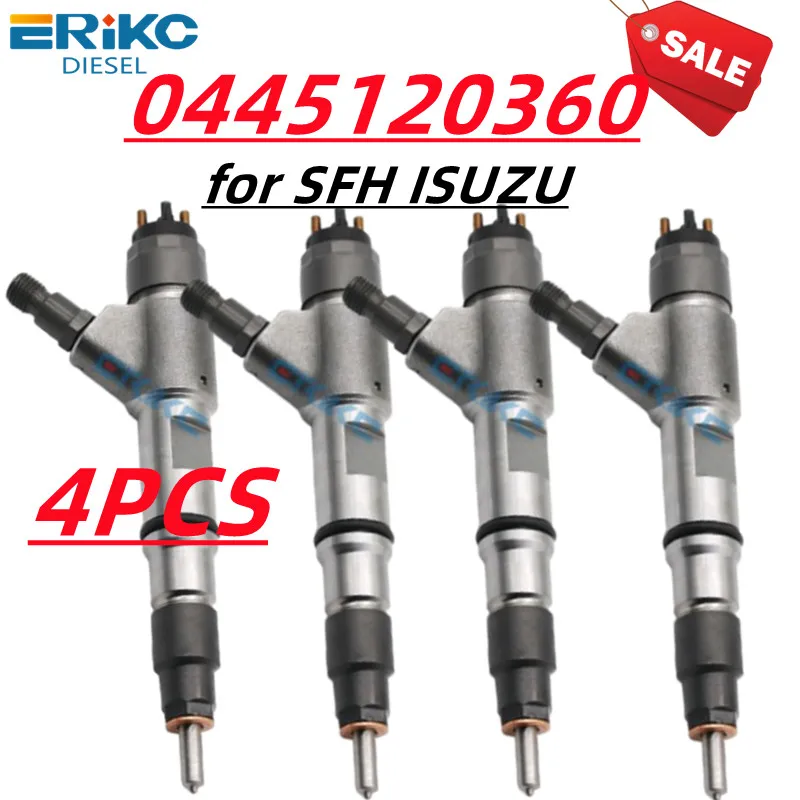 4PCS 0445120360 0 445 120 360 Diesel Common Rail Fuel Injector Injection Nozzle for SFH ISUZU  0 445 120 360