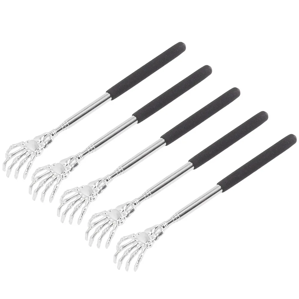 5Pcs High Quality Stainless Steel Back Scratcher Portable Telescopic Body Massager Durable Handheld Massager Back Massage