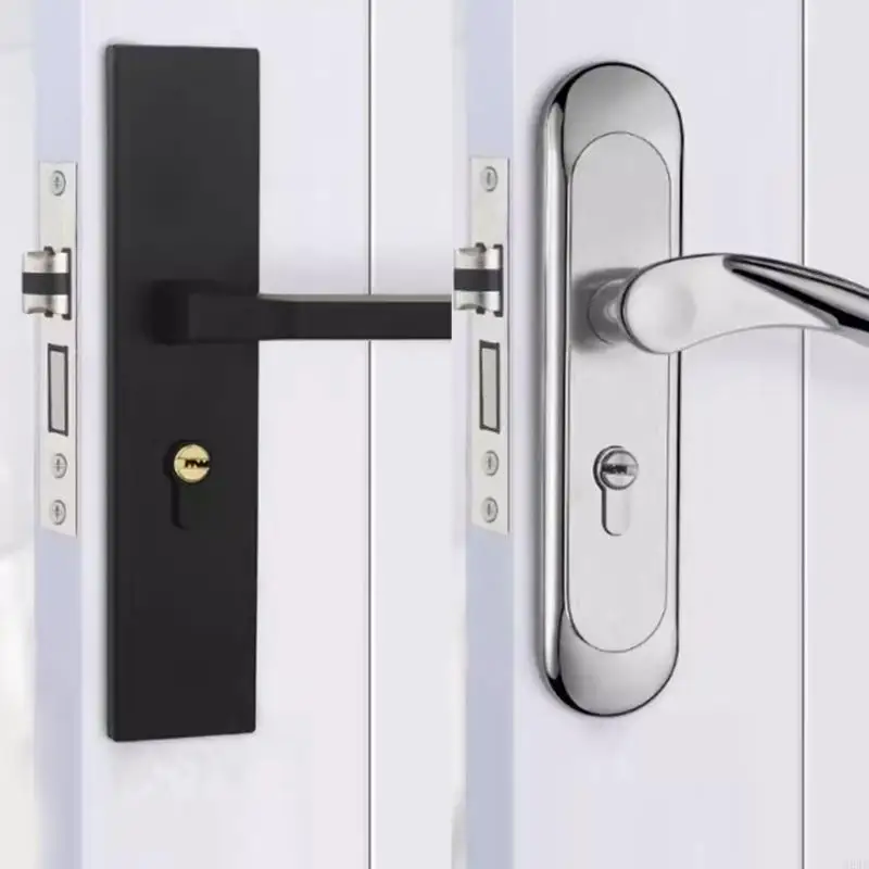 964E Security Door Lever Handle Lock Entry Door Handle with Lock and Key Enduring