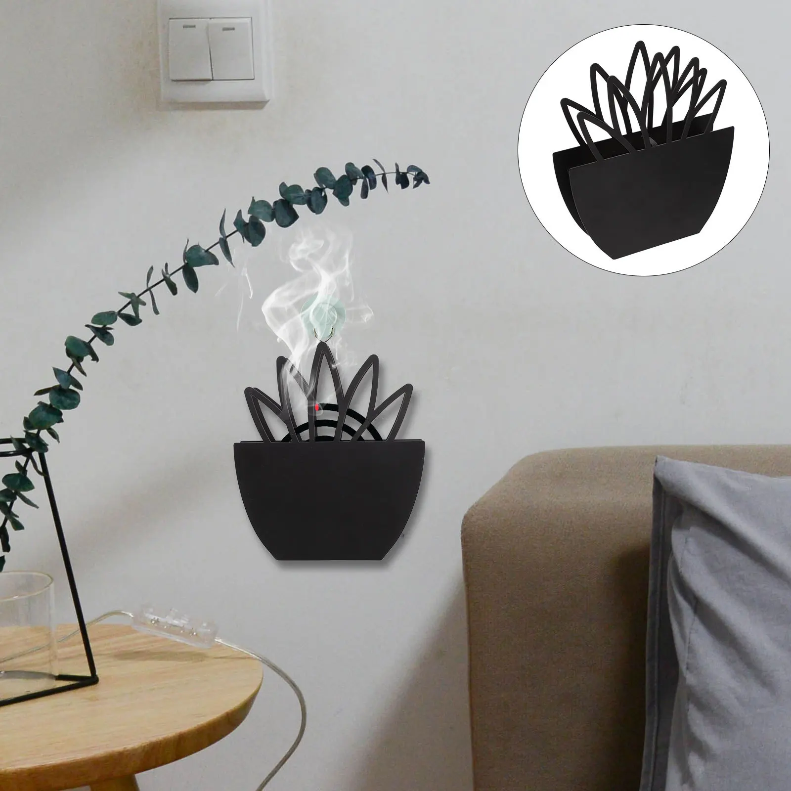 

Hanging Holder Hollow Out Iron Stand Heat Insulating Ash Catching Base For Indoor Home Decor