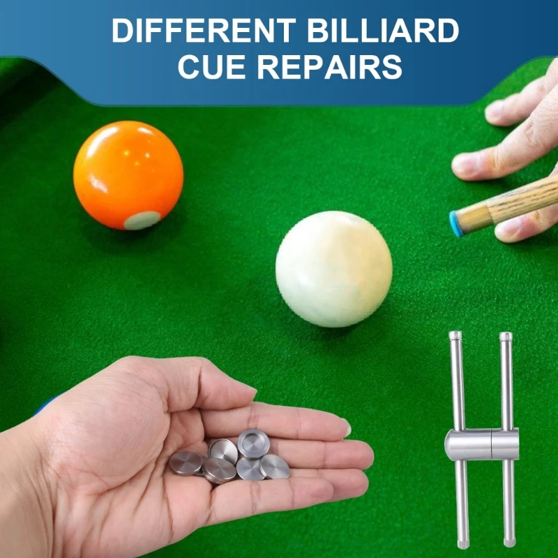 Billiard Snooker Cue Tip Compressor Billiard Cue Tip Shaping Tool Stainless Steel Pool Cue Tip Press Tool Shaper