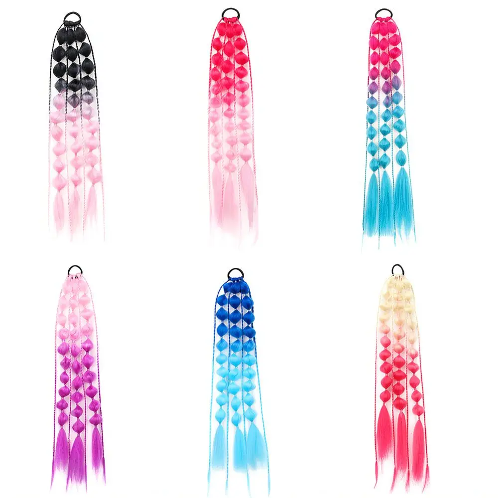 Soft Lantern Bubble Ponytail Synthetic Hair Extension Twisted Braid Piece For Women Daily Festive Hair Styling Tool