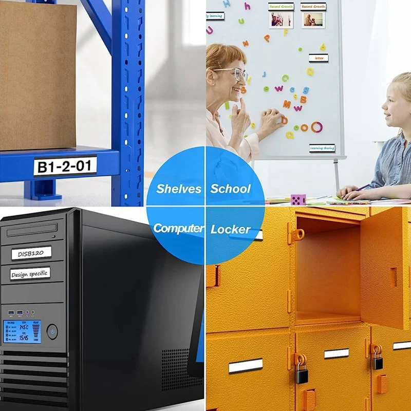 200 Pack Magnetic Label Holder C Channel Magnetic Labels, Magnetic Data Card Holder With Clear Plastic Protector