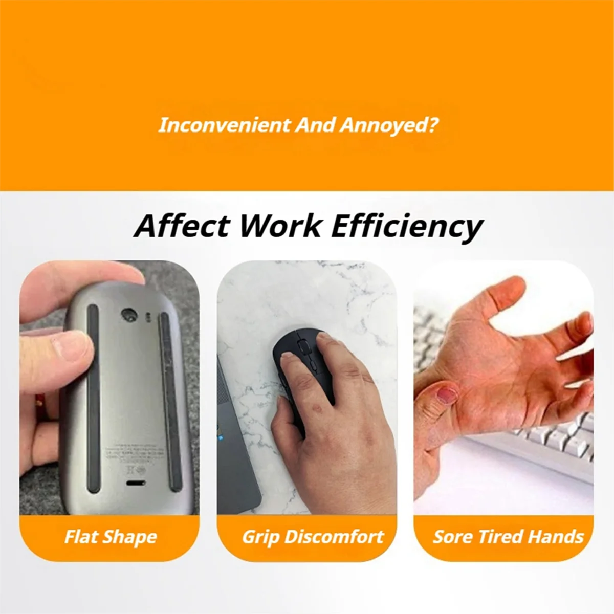 

AM38M For Apple Magic Mouse 2/3 Base Ergonomic Design Increased Comfort and Control Elevated Palm Rest Increase Height Pad,A