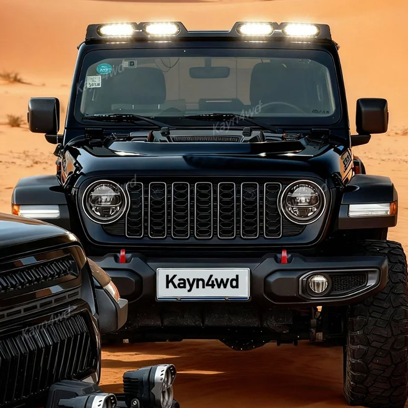 Off Road 4x4 Exterior Aceessories Roof Lights Top LED Light Bar Spotlights Fits For 2018-2025 Jeep Wrangler JL with 4 LED DRL - view 2