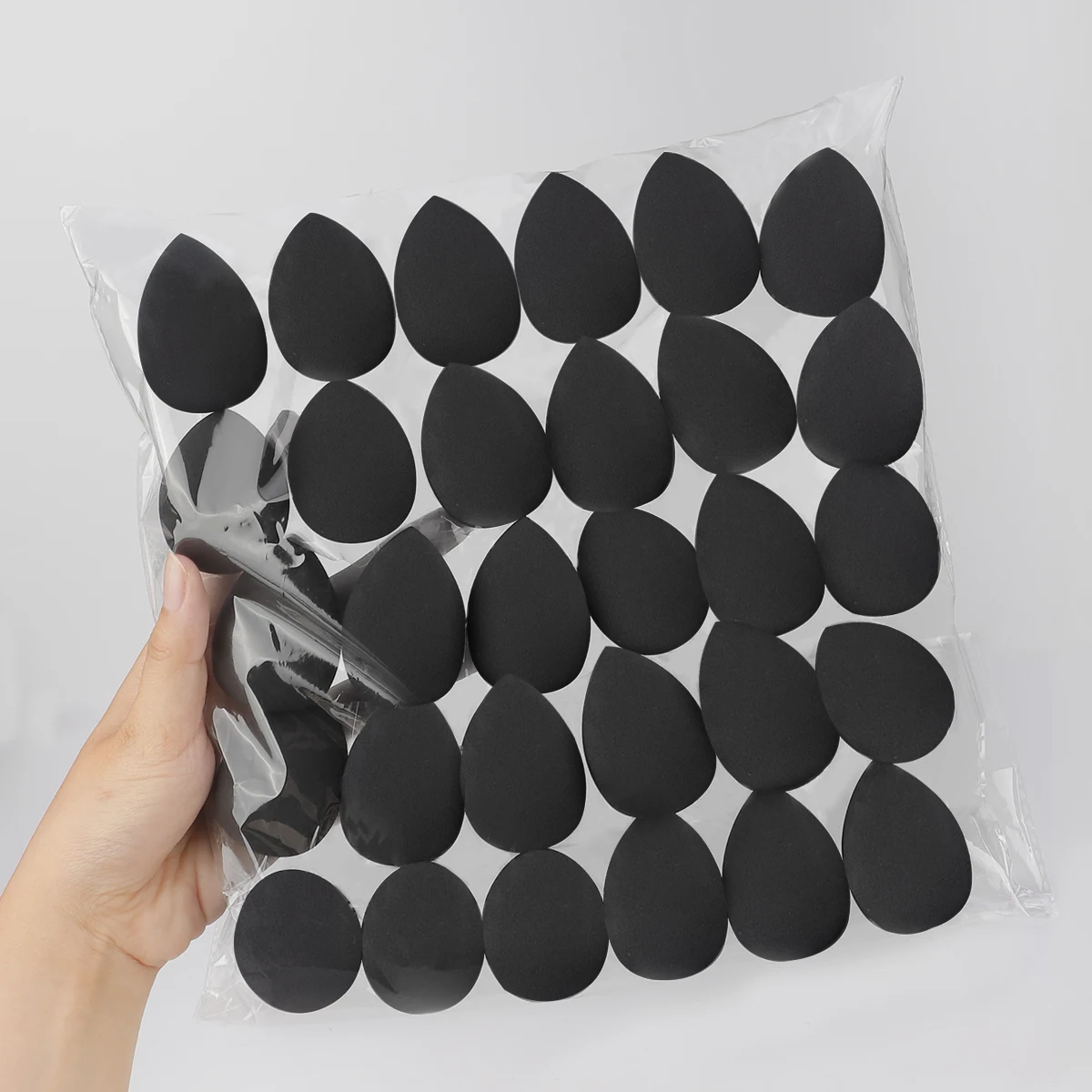 100/50/20 قطعة مسحوق الإبهام الأسود نفخة وسادة هوائية صغيرة إصبع مسحوق نفخة الأساس السائل المخفي أداة ماكياج خاص الإسفنج #1