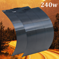 240w 120w solar panel flexible photovoltaic panel 12v battery charger for camper boat RV home balcony EU warehouse DHL shipping