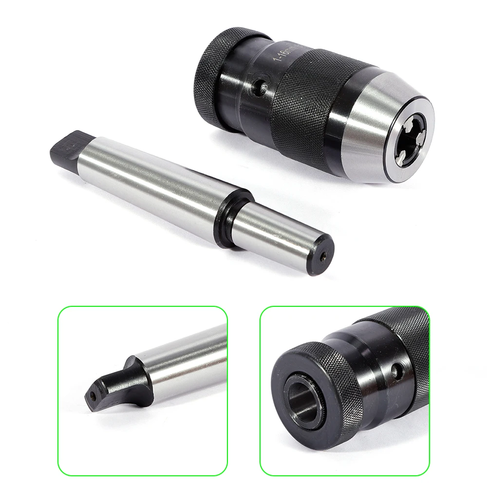 

1-16MM Lathe Drill Chuck Keyless 1/32"- 5/8" Self Tighten + MT3-B18 Arbor