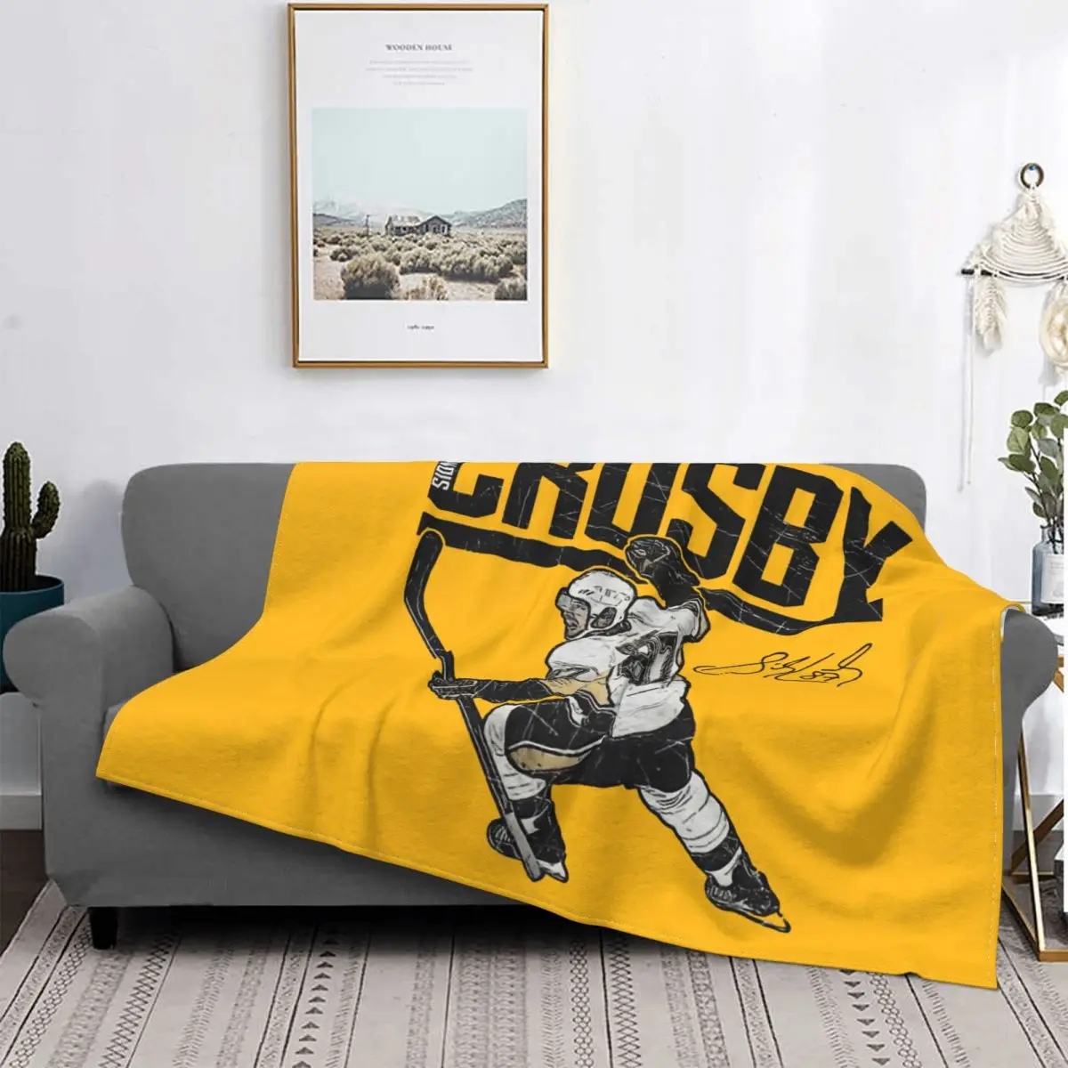 Penguins Fans Lce Hockey Player Sidney Crosby Blanket Velvet Autumn/Winter Breathable Throw Blankets For Bedding Rug Piece