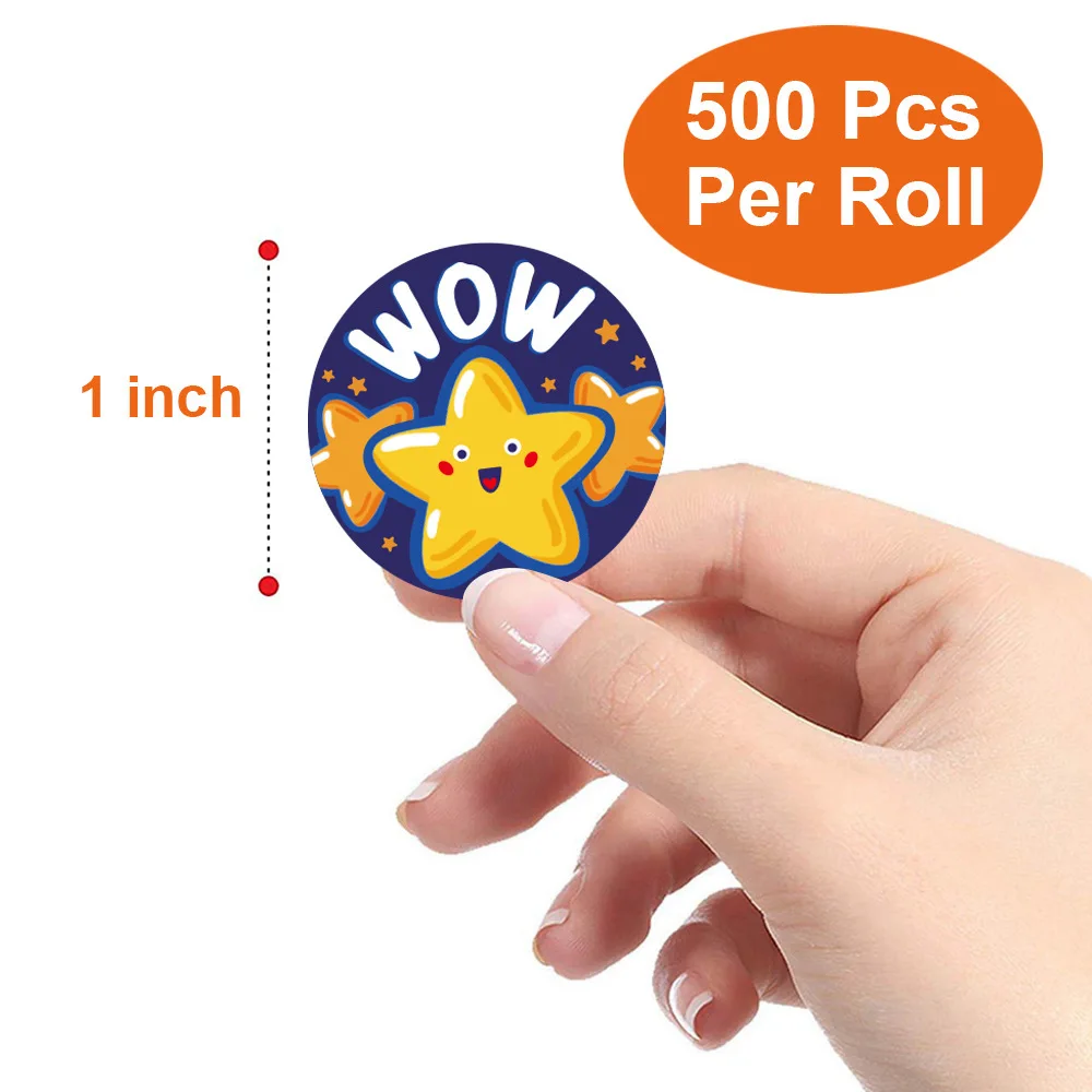 New 500pcs Reward Stickers for Kids 1inch Motivational Stickers School Teachers Encourage Students Stationery Stickers Supplies