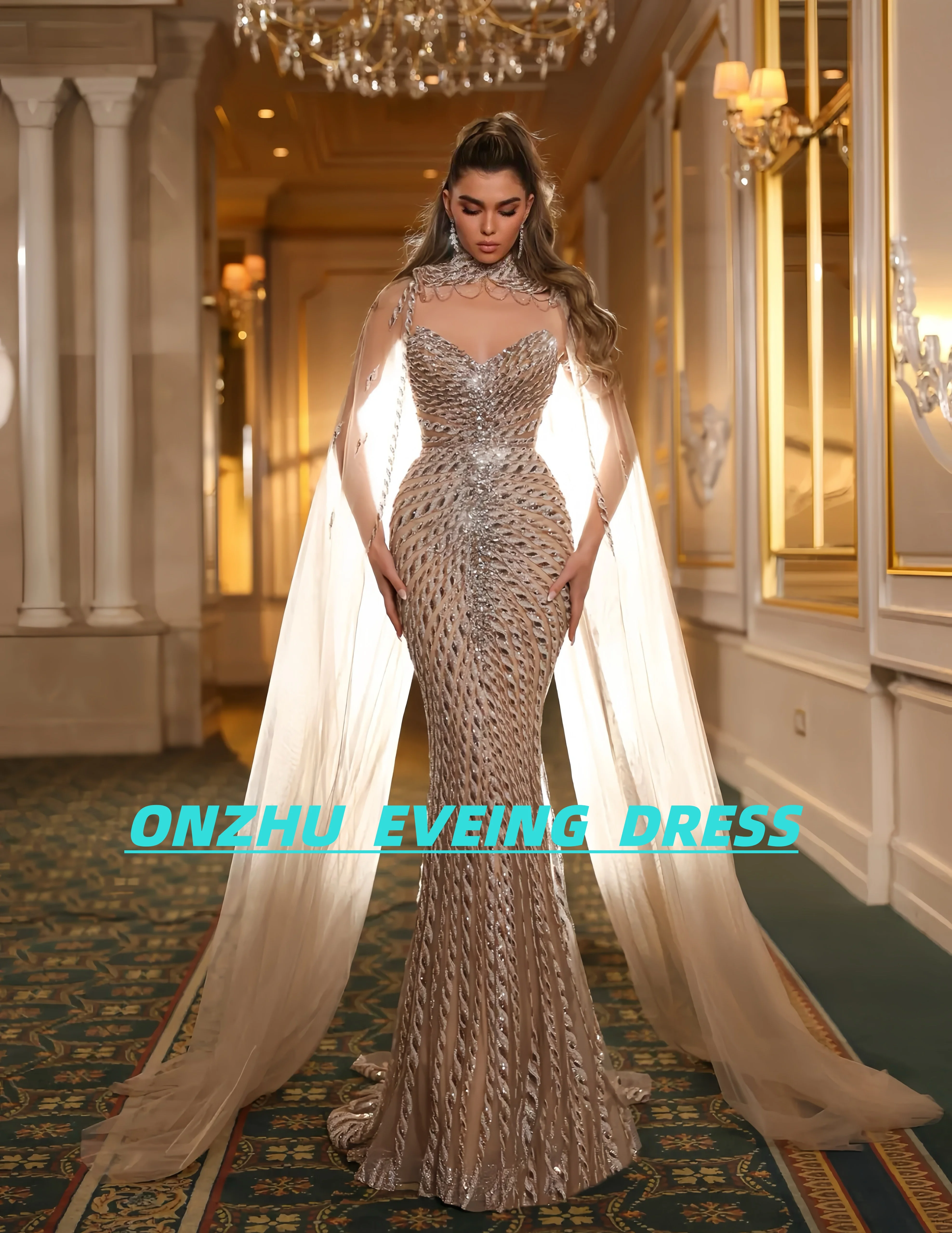 

Индивидуальные сексуальные женские вечерние платья без бретелек без рукавов с бусинами для особых случаев