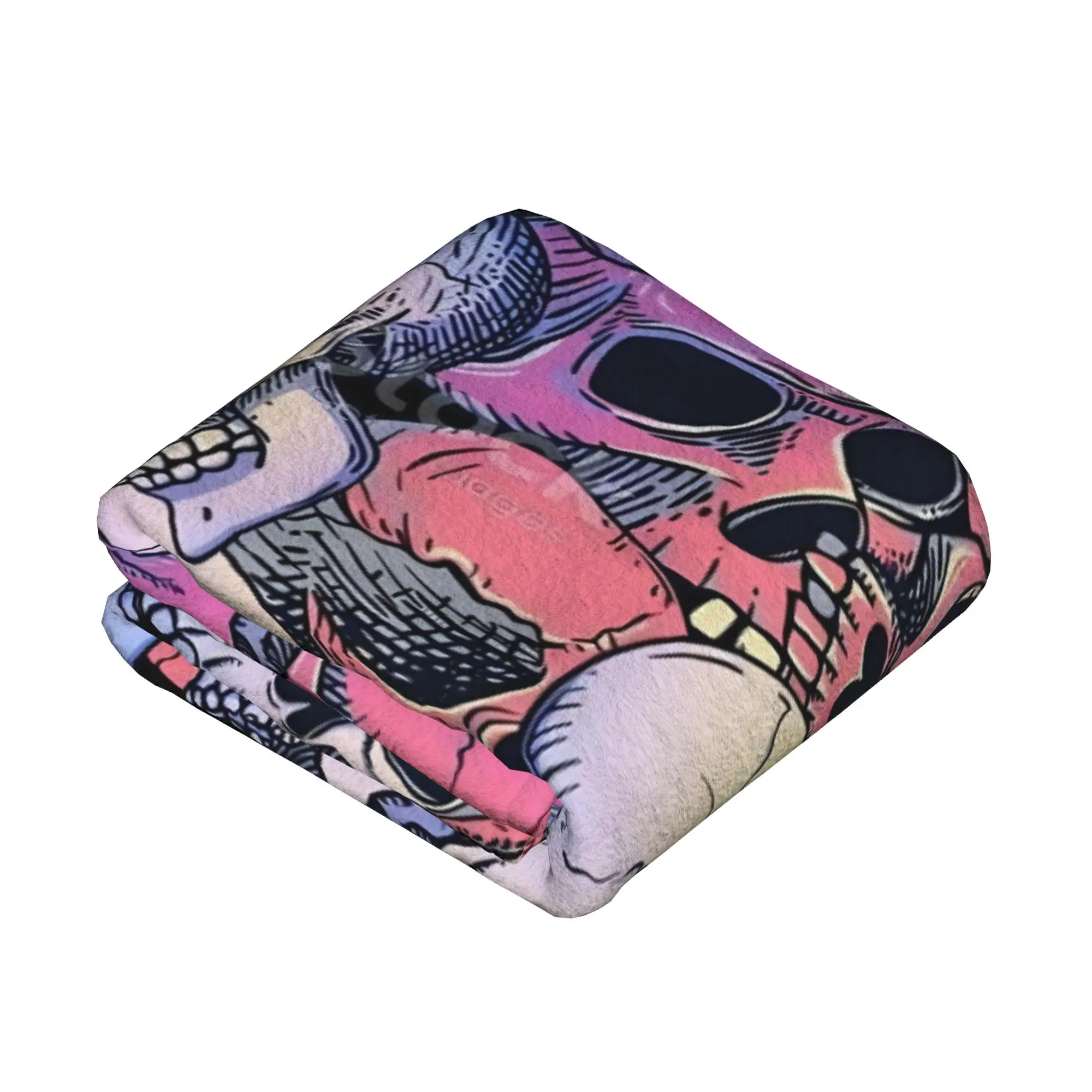 Gothic Skull Halloween Blanket Flannel  Ultra-Soft Throw Blankets for Home Couch Bedspread