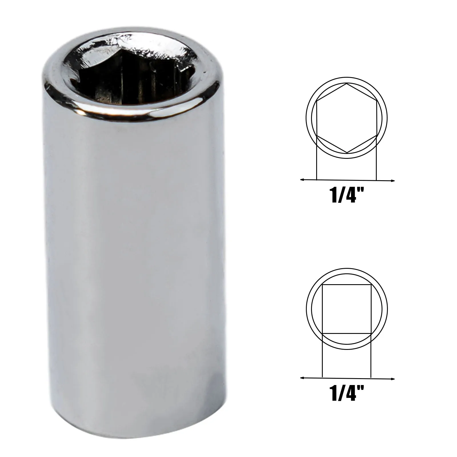 1/4'' Ratchet Socket Adapter 6.3mm-Square Drive To 1/4