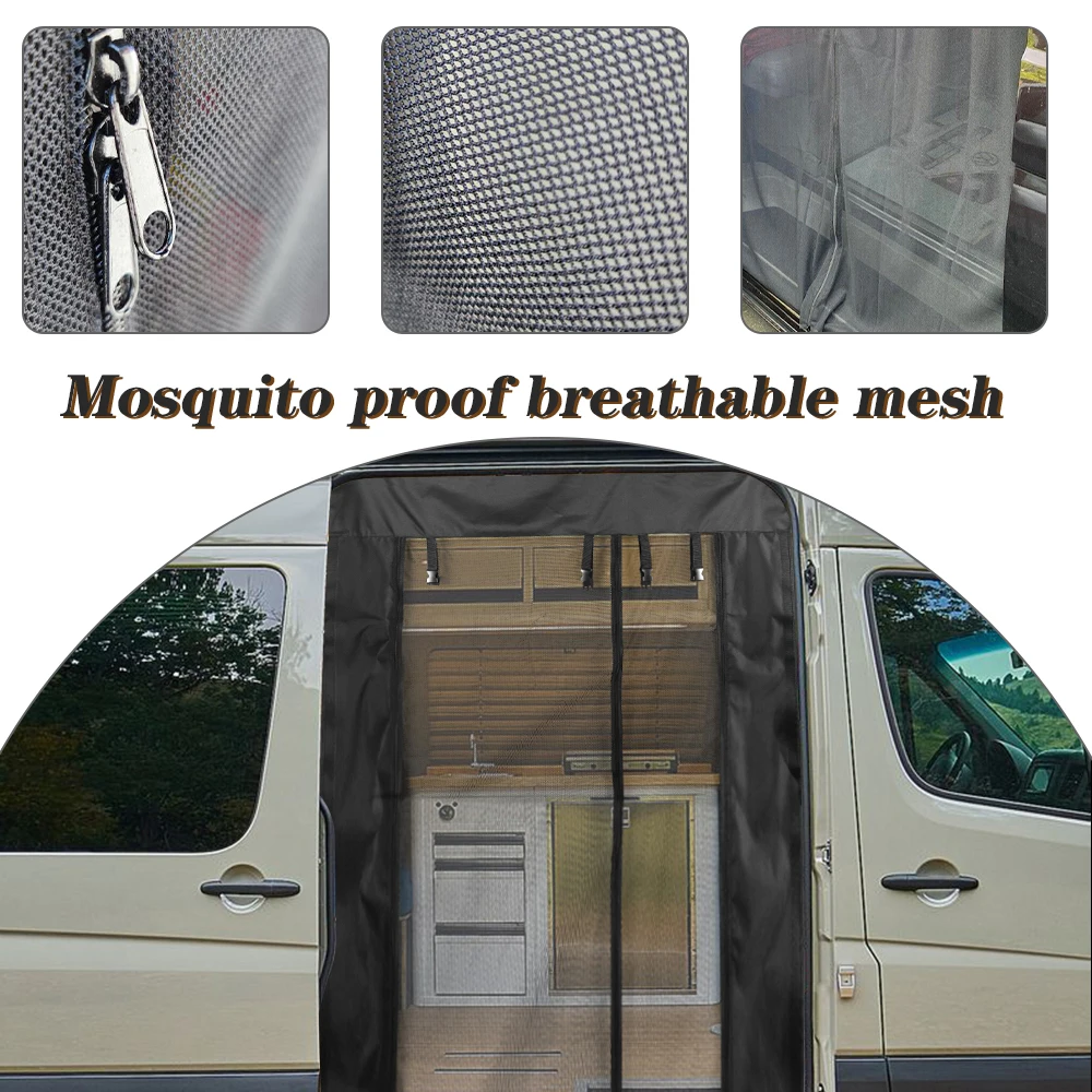 1PC Caravan Insect Screen Mosquito/Fly Screens Net For Mercedes Benz Sprinter High Roof ​Ford Car Shading Curtains Accessories - view 6