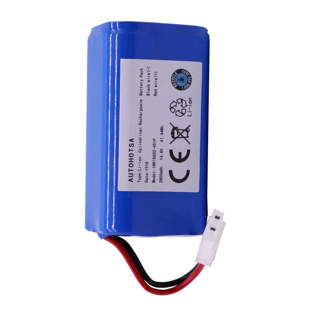 14.8V 2800mAh Rechargeable Lipo battery 18650 For robotic vacuum cleaner accessories for Chuwi ilife A4 A4s A6 ILIFE Battery 2S