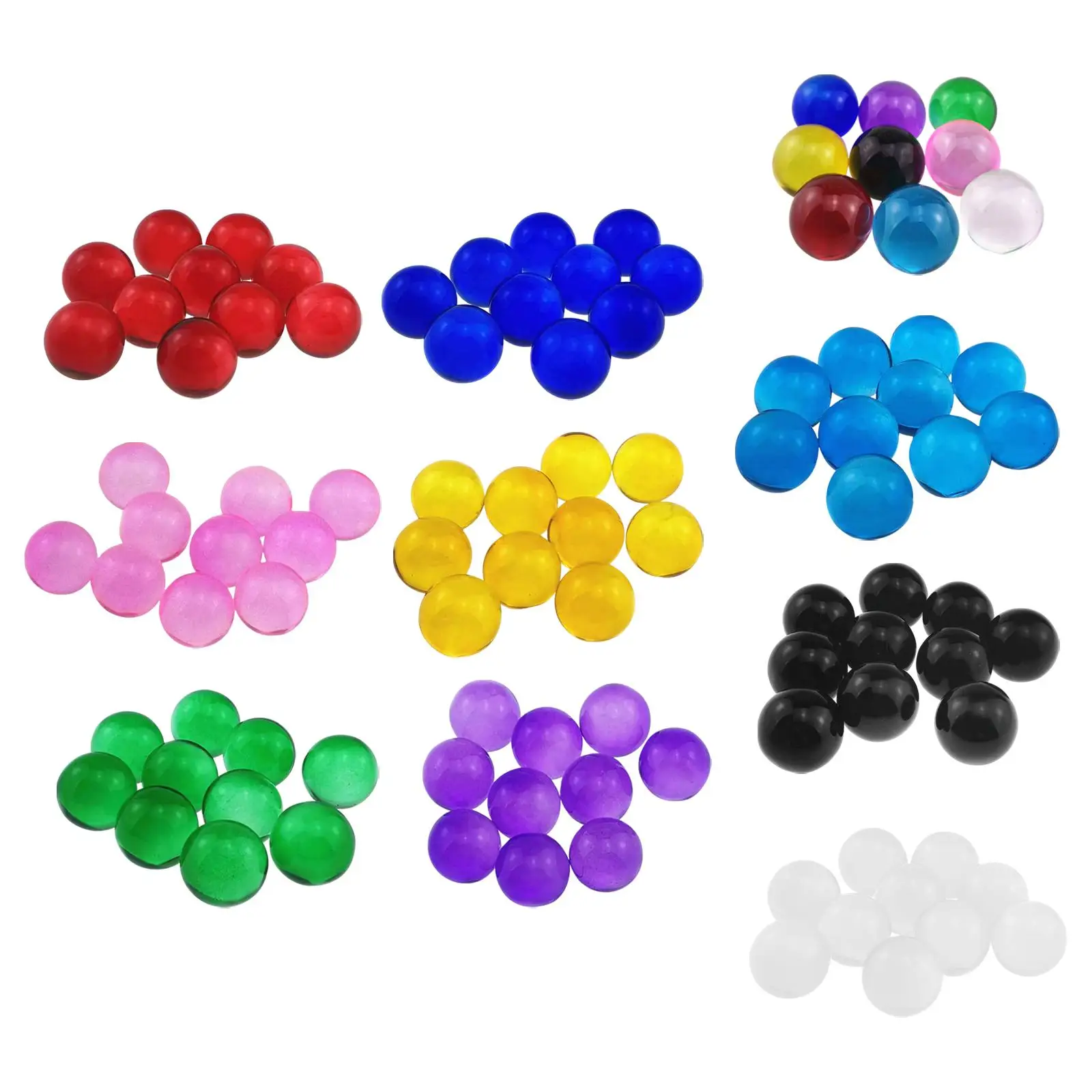 Glass Marbles Crafts Beads Educational Toy Crystal Glass Round 20mm Marbles Toy