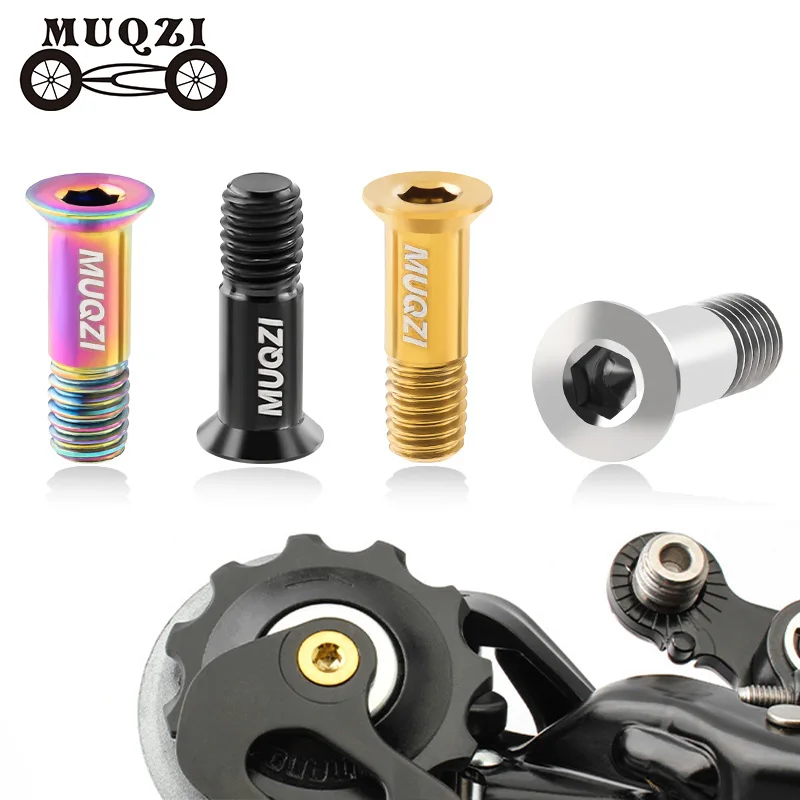 AliExpress MUQZI 2PCS Rear Derailleur Pulley M5 Screws MTB Road Bike Jockey Wheel Titanium Alloy Bolts Bicycle