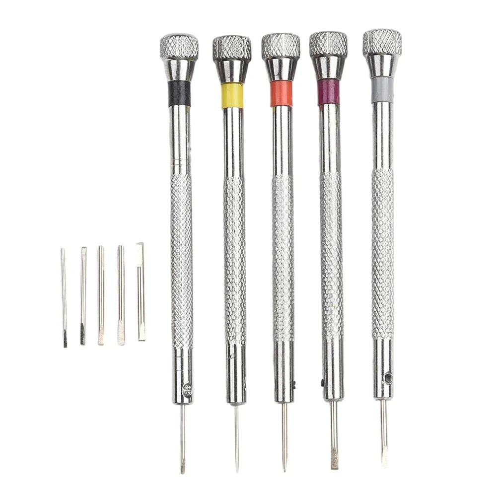 Imagem -06 - High Carbon Steel Screwdrivers para Relojoeiros Relógio e Óculos Lâmina Plana Pequenas Ferramentas de Reparo Chaves de Fenda Acessórios de Reparo 0.6 Mm2.0 mm