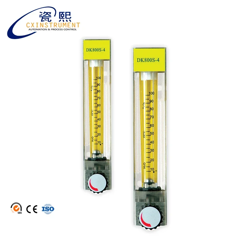 DK800S Micro Air Co2 Flow Meter Glass Tube Rotameter Flowmeter for Water