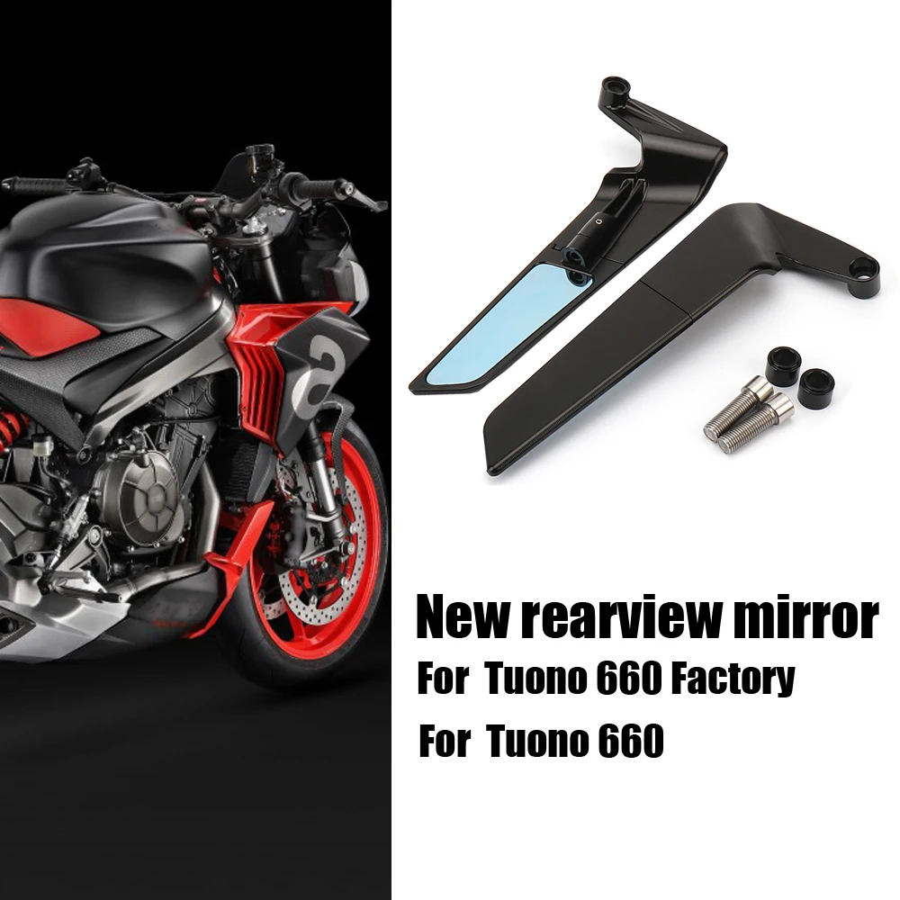 

Motorcycle Aluminium Wind Wing Adjustable Rotating Rearview Mirror For Aprilia Tuono 660 2021 - 2023 TUONO 660 Factory 2022 2023