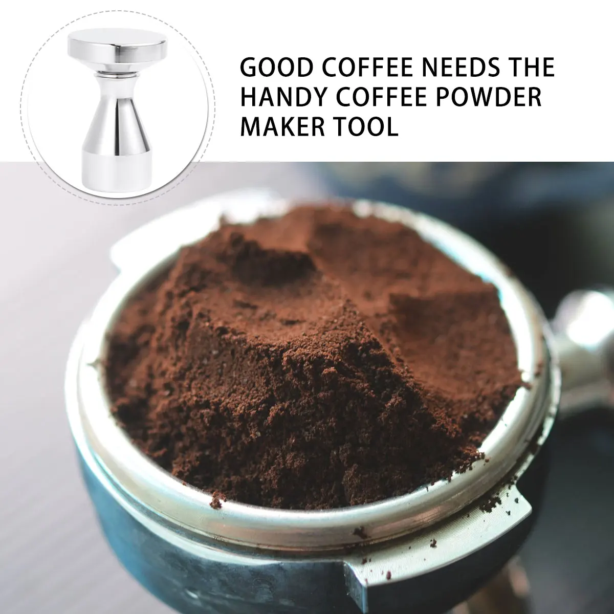 

Coffee Tamper Handheld Stainless Steel 51mm Base Diameter Even Pressure for Perfect Espresso Extraction