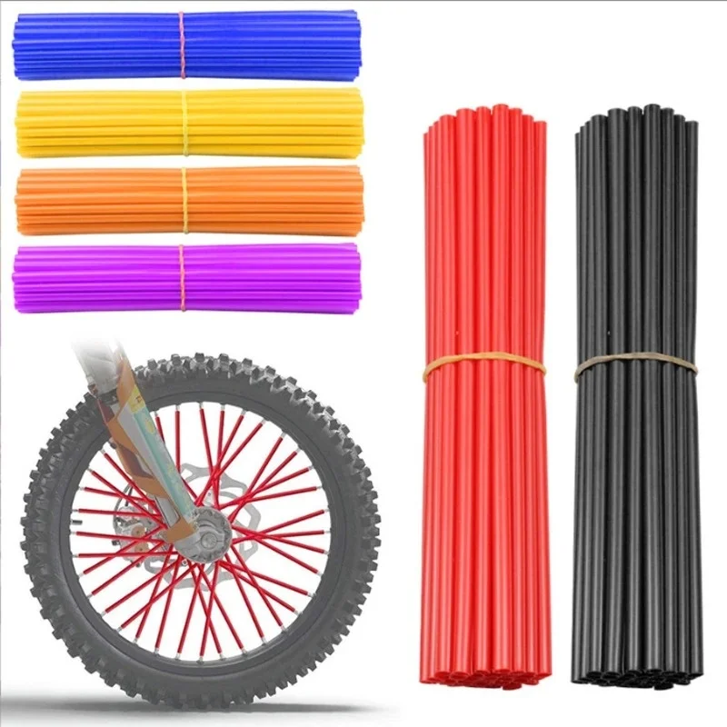 Durable Wheel Spoke Protectors 36Pcs for Motorcycle, Universal Rim Guard Kit for KTM HONDA YAMAHA