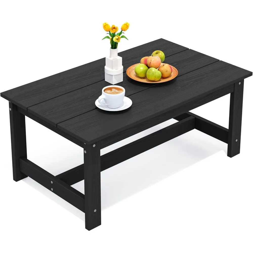 

Patio Coffee Table for Balcony, Deck, Black