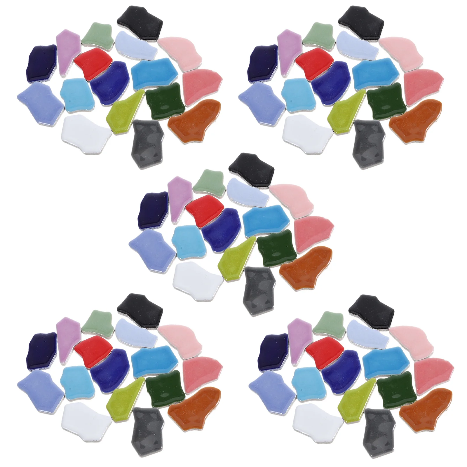 

1000g Ceramic Mosaic Tiles DIY Irregular Design Durable Crafts Kits Pieces for Garden Paths Bathroom Floors Decoration