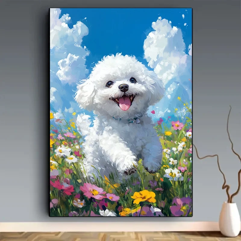 

500/1000/1200/2000PCS Puzzle Cute White Bichon Inu Jigsaw Suitable for Beginners Leisure and Entertainment Home Wall Decor