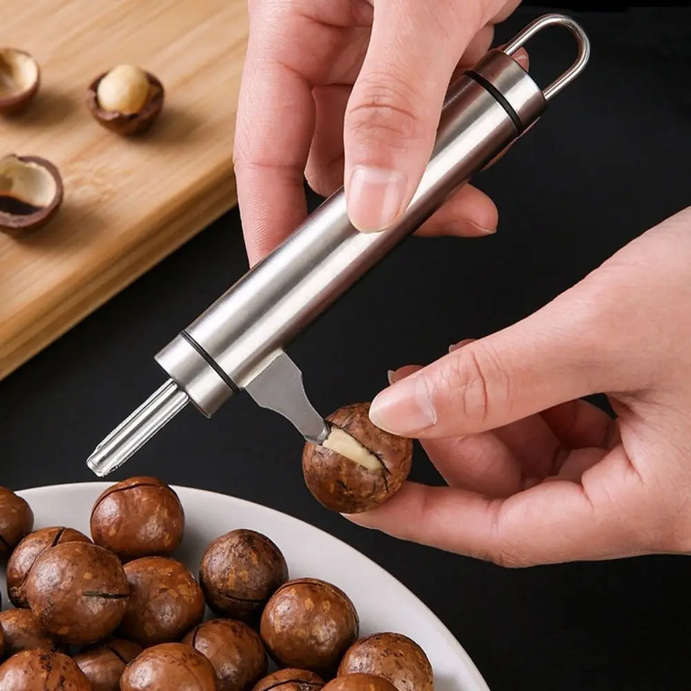 Stainless Steel 2-in-1 Nut Cracker Manual Rust-proof Nut Opener Fast Opener Clever Design Pecan Tong Sheller Kitchen Tool