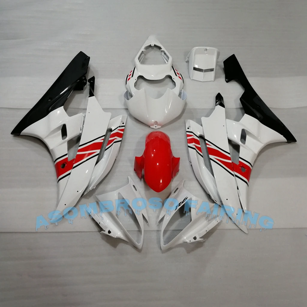 Fairing Kit for YAMAHA R6 06 07 YZF R6 2006 2007 YZF600 Red-white Chinese Prime Sportbike Motorcycle Aftermarket Set